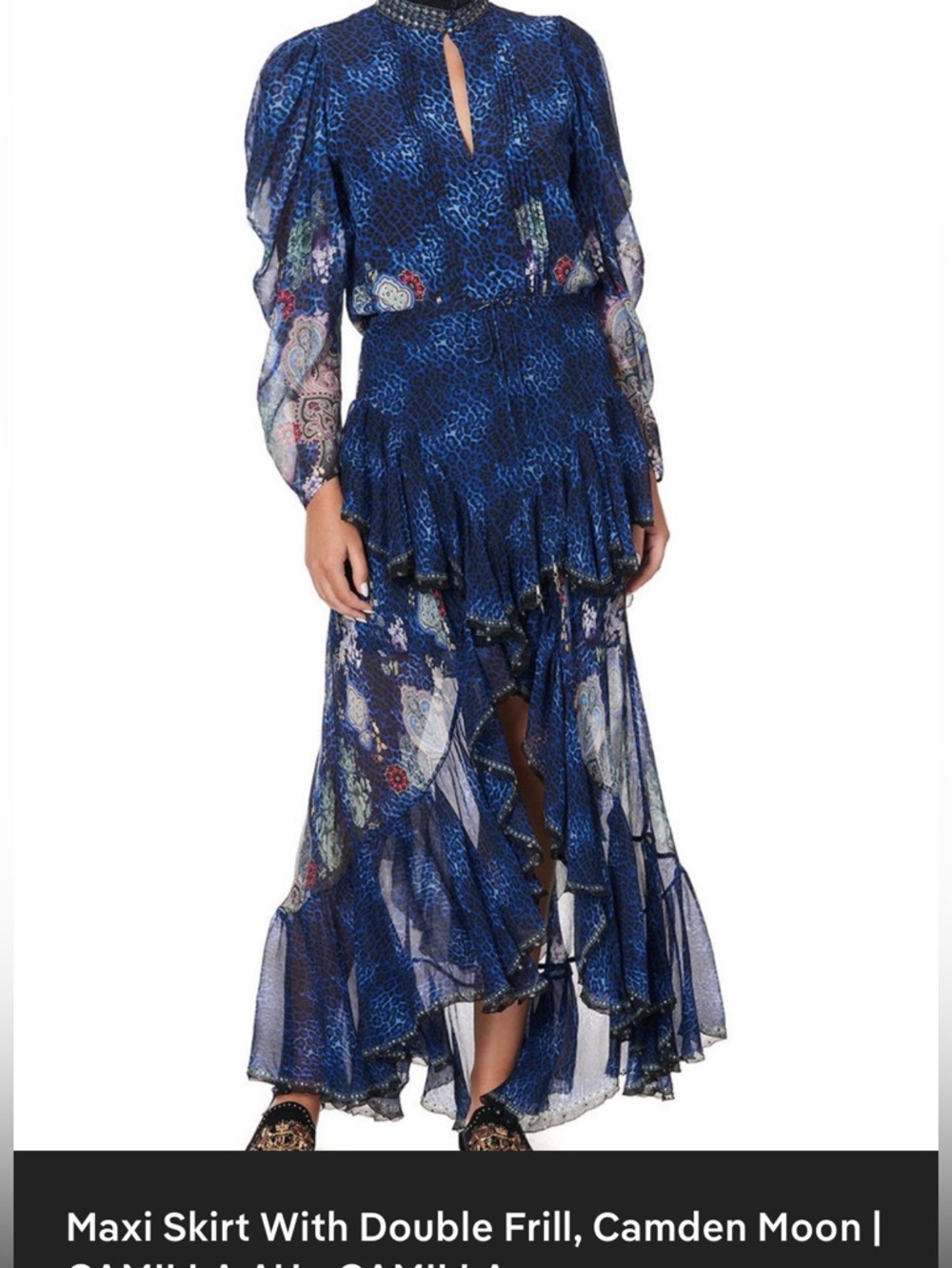 New with tags! $799 CAMILLA Camden Moon double Frill Skirt